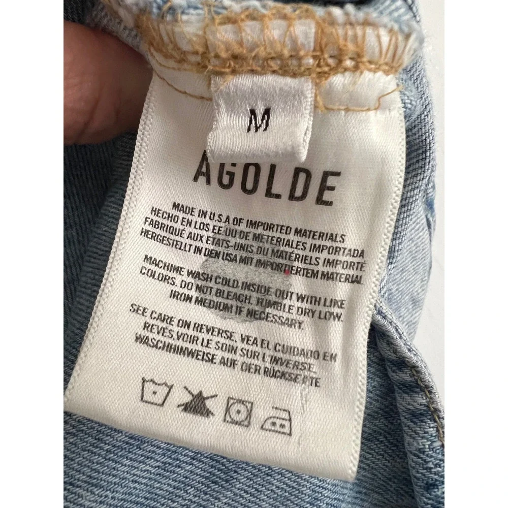 Agolde 100% Organic Cotton Womens Denim Vest Y2K Indie Sleaze Western Size M - Picture 11 of 14